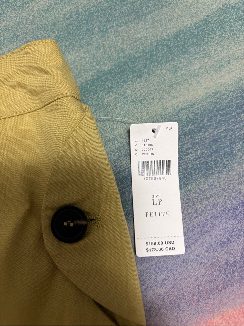 Maeve by Anthropologie Button-Pocket Wide-Leg Pants - Citron / Parsnip, Size L P - Picture 6 of 14